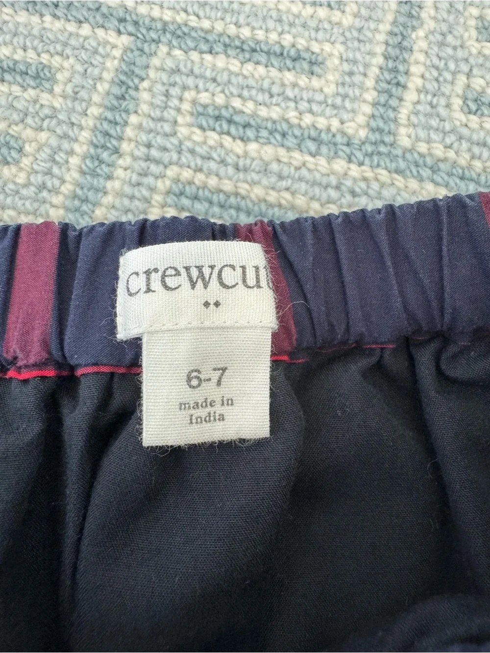 Crewcuts Navy And Red Plaid Elastic-Waist Circle Skirt
